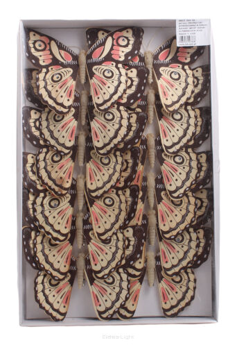 Motyl drewniany na klipie 18cm 288227 19332/1