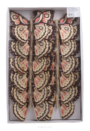 Motyl drewniany na klipie 18cm 288227 19332/1