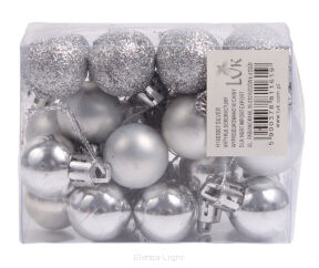 Bombki plastikowe H1903007 24 sztuki (26838) 2,5cm