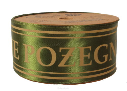 Wstążka pogrzebowa atłas drukowana 5cmx25y FX146/150