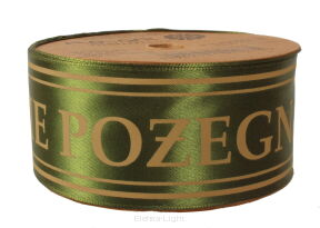 Wstążka pogrzebowa atłas drukowana 5cmx25y FX146/150