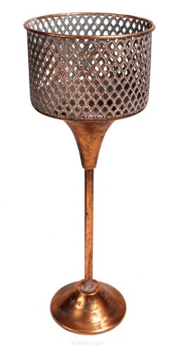 Świecznik jak kielich metalowy 267CAN0730 h45/śr16cm