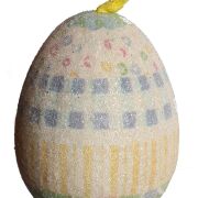 Jajo zawieszka ozdoba wielkanocna 10cm EGG084/2AST  2szt./op.