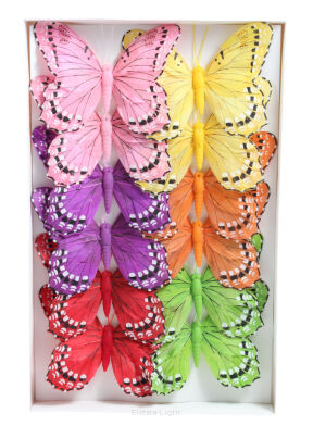 Motyl dekoracyjny na klipie A23035DK 18cm (19332)