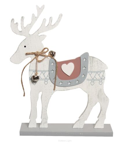 Renifer drewniany dekoracja figurka GP02-000-3157 h24/sz18cm