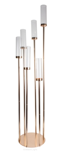 Świecznik metalowy "6 ze szklanymi osłonkami F850 śr28cm/h115cm