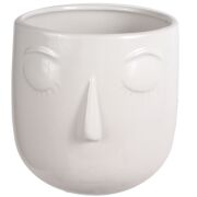 Osłonka ceramiczna Twarz biała TG63961 śr14/h14,5cm