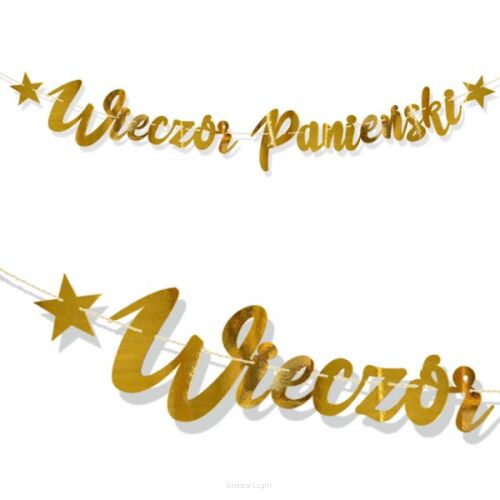 Baner girlanda metalizowana Wieczór Panieński BR38 130cm