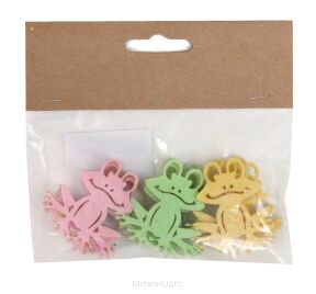 Żabki filcowe dekoracyjne 12szt/opk. 4cm GP01-000-1623