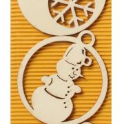 Ozdoby z drewna zawieszki 3szt/opk. 8x8/ 8cm różne Wybór losowy