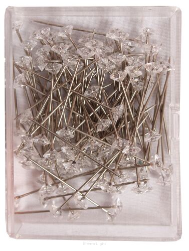 Szpilki przeźroczyste Diamenty Headpins 1,5