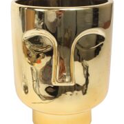 Osłonka ceramiczna złota błyszcząca Twarz TG63963 śr15/14/h20cm