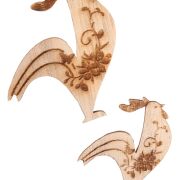 Wycinanki drewniane koguty 12szt/opk 6/4cm 38CAN16-60731