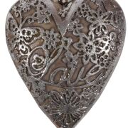 Serce zawieszka z tworzywa sztucznego złote / srebrne 8x9cm CAP0013/14-19