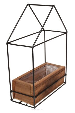 Drewniana osłonka w metalowym stojaku Domek 121CAN326340