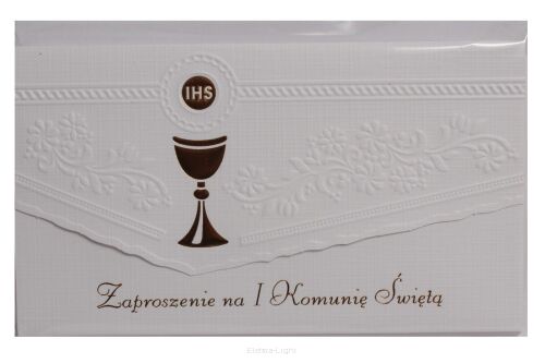 Zaproszenie na I Komunię Świętą ZSE  POL-MAK różne wzory