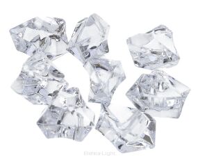 Kamyki kryształki akrylowe z dziurką KANL001 ok.150szt/opk 3cm