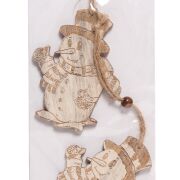 Zawieszki drewniane koniki / łyżwy / bałwanki 10cm HY-2605 2szt/opk.