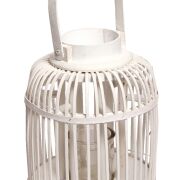 Lampion drewno szkło TG41181 h27/śr20cm
