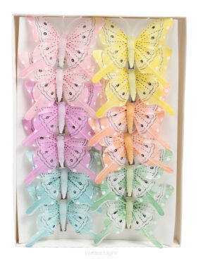 Motyl dekoracyjny na klipie 8cm A20003 (19080/1)