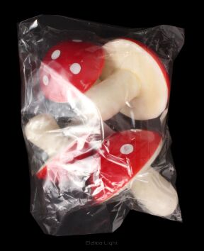Grzyby dekorcyjne plastikowe muchomorki HY-4134 4szt/opk