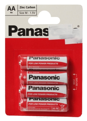 Bateria Panasonic Zinc Carbon AA R6 Size M 1,5V