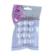 Perełki z dziurką  białe 20mm / 50g
