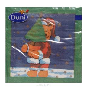 Serwetki DUNI Mikołaj Red Nose Santa / Hiding Bear 
