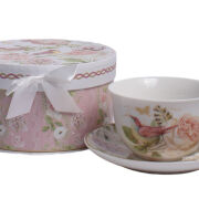 Filiżanka ceramiczna z podstawką w ozdobnym pudełku R2003T1-D473 26743