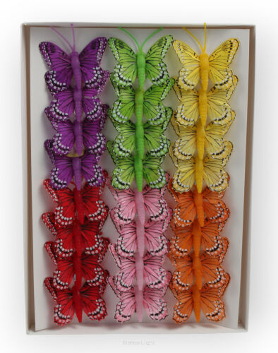 Motyl dekoracyjny na klipie 5cm A23035DK (19079)
