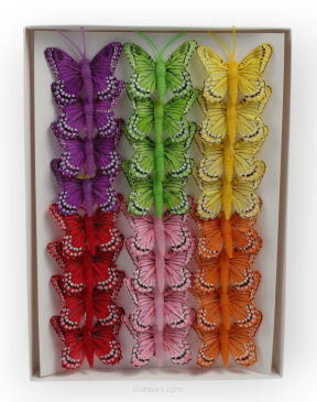 Motyl dekoracyjny na klipie 5cm A23035DK (19079)