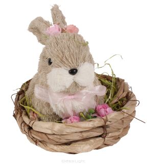 Zajączek w gniazdku HB19551 h20/śr20cm