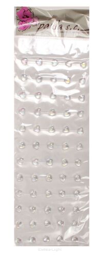 przezroczyste serduszka 60szt/opk. 1cm