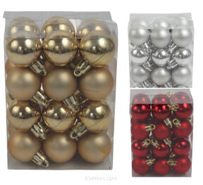 Bombki plastikowe 3cm/24szt TG76192 (27428)