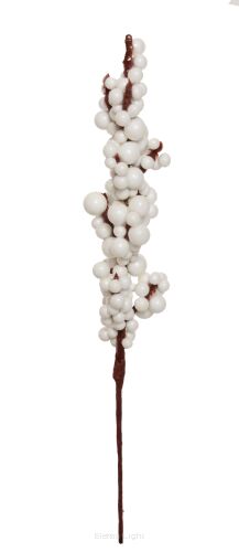 Kulki gałązka dekoracyjna dodatek biały 219045 17cm