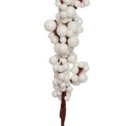 Kulki gałązka dekoracyjna dodatek biały 219045 17cm