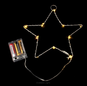 Gwiazda metalowa podświetlana LED ś21cm AURORA-DCH-021
