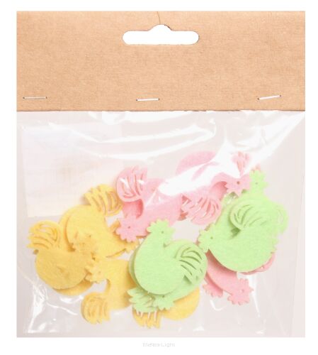 Filcowe kurki dekoracyjne 18szt/opk. 3cm GP01-000-1618