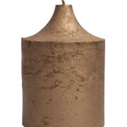 Świeca rustykalna metalizowana walec 100/150mm (10698)