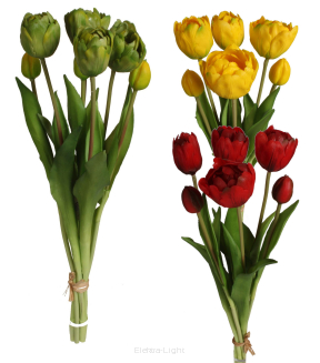 Bukiet gumowych tulipanów papuzich CV13900 45cm
