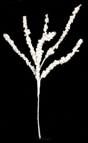 Gałązka kulki biała L99-10568 37cm